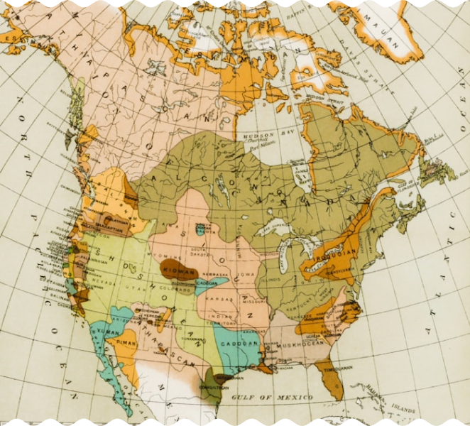 Vintage map of North America